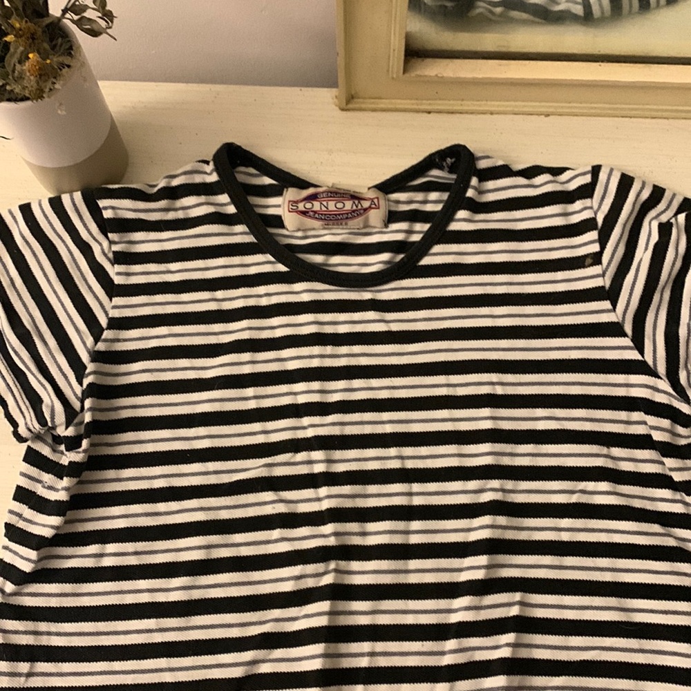 Black and white striped shirt